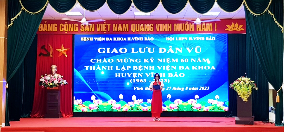 BỆNH VIỆN ĐA KHOA HUYỆN VĨNH BẢO TỔ CHỨC GIAO LƯU DÂN VŨ HƯỚNG TỚI CHÀO MỪNG KỶ NIỆM 60 NĂM NGÀY THÀNH LẬP BỆNH VIỆN (1963-2023)